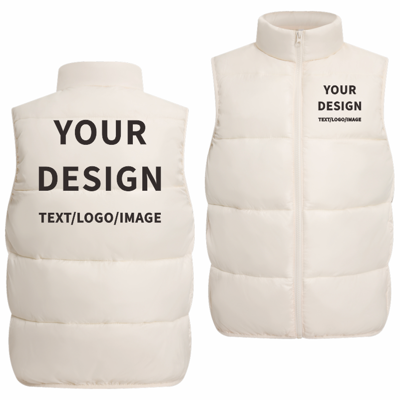 Winter Velvet Warm Down Vest Custom Design Fashionable Solid Color Down Vest Pri