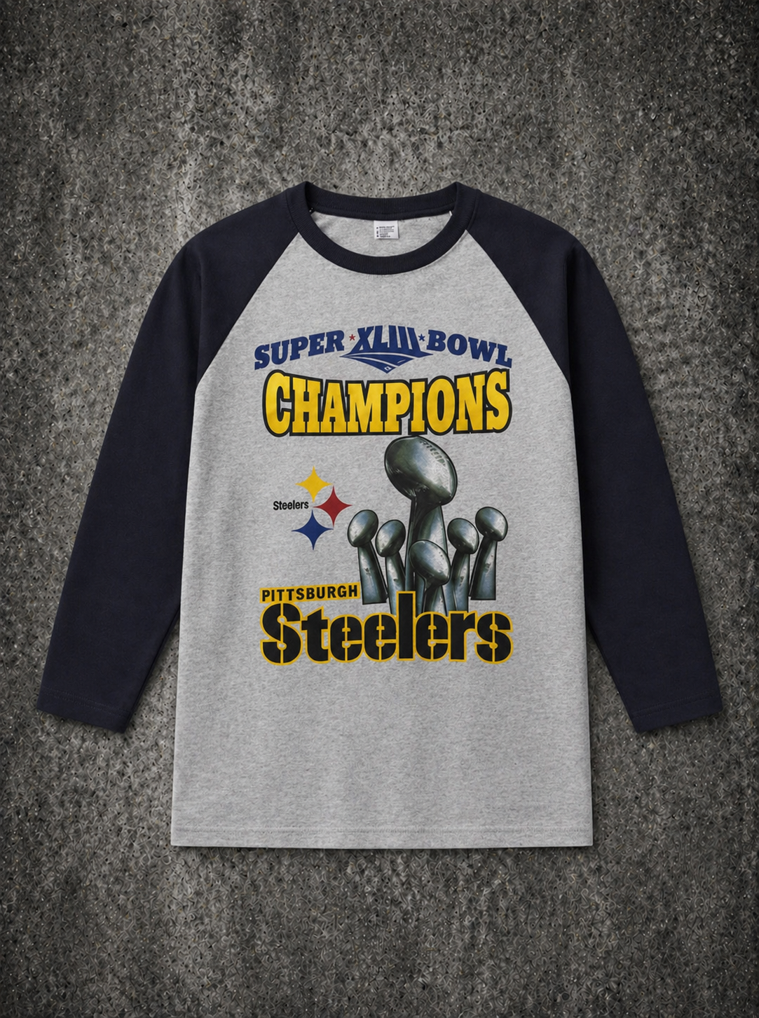 Remera manga larga Steelers Super Bowl XLIII Champions importada EE.UU. Uruguay