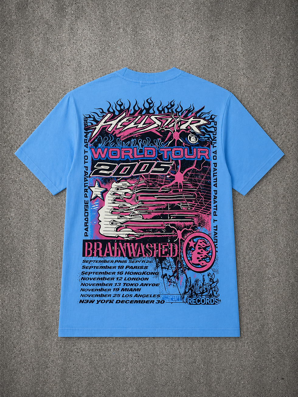 Remera Hellstar espalda streetwear Uruguay