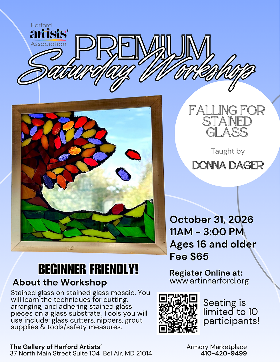 Falling for stained glass