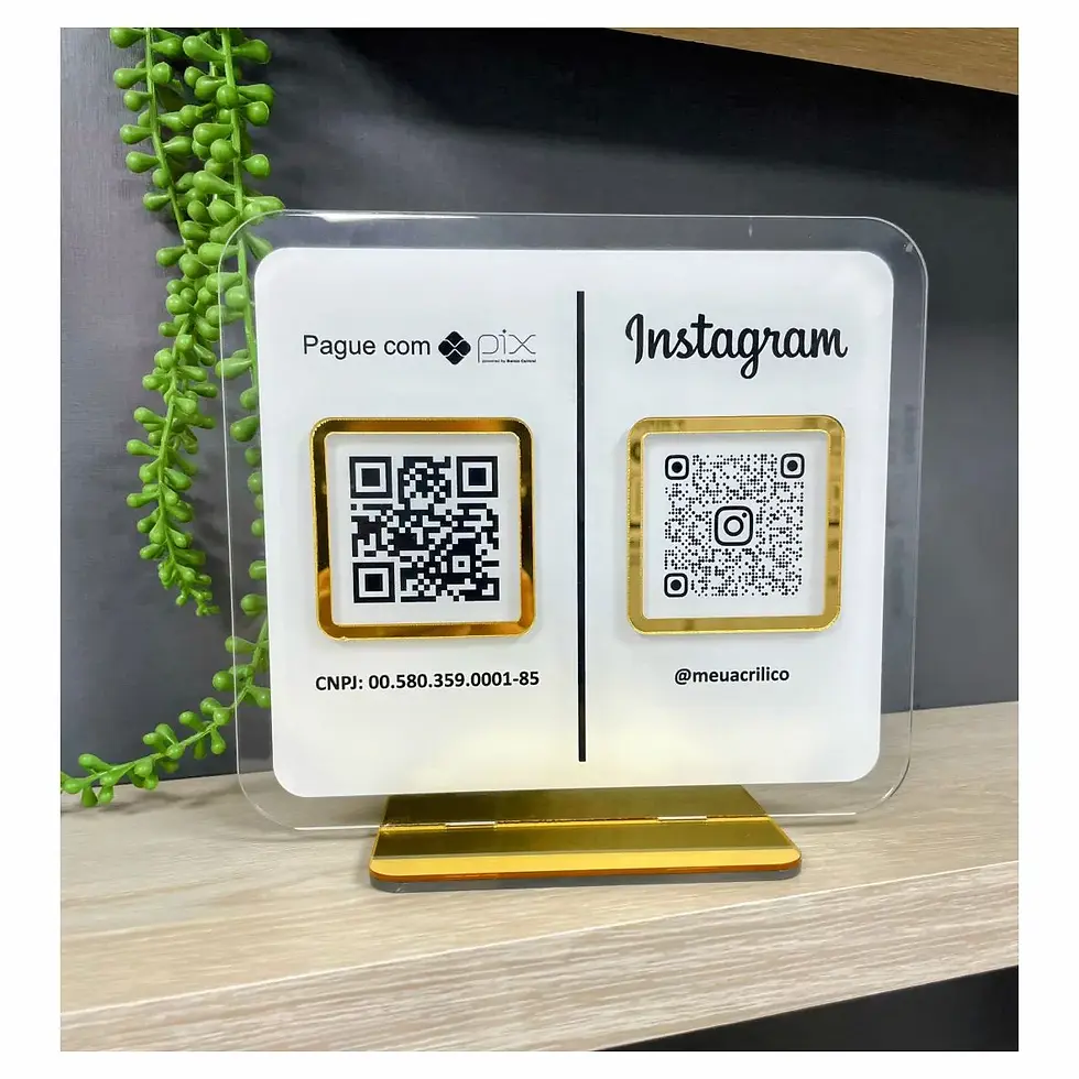 Display dupla informação em Acrílico