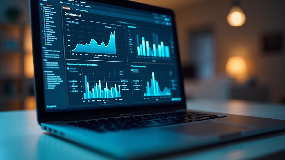 Close-up view of a laptop screen showing a cybersecurity dashboard