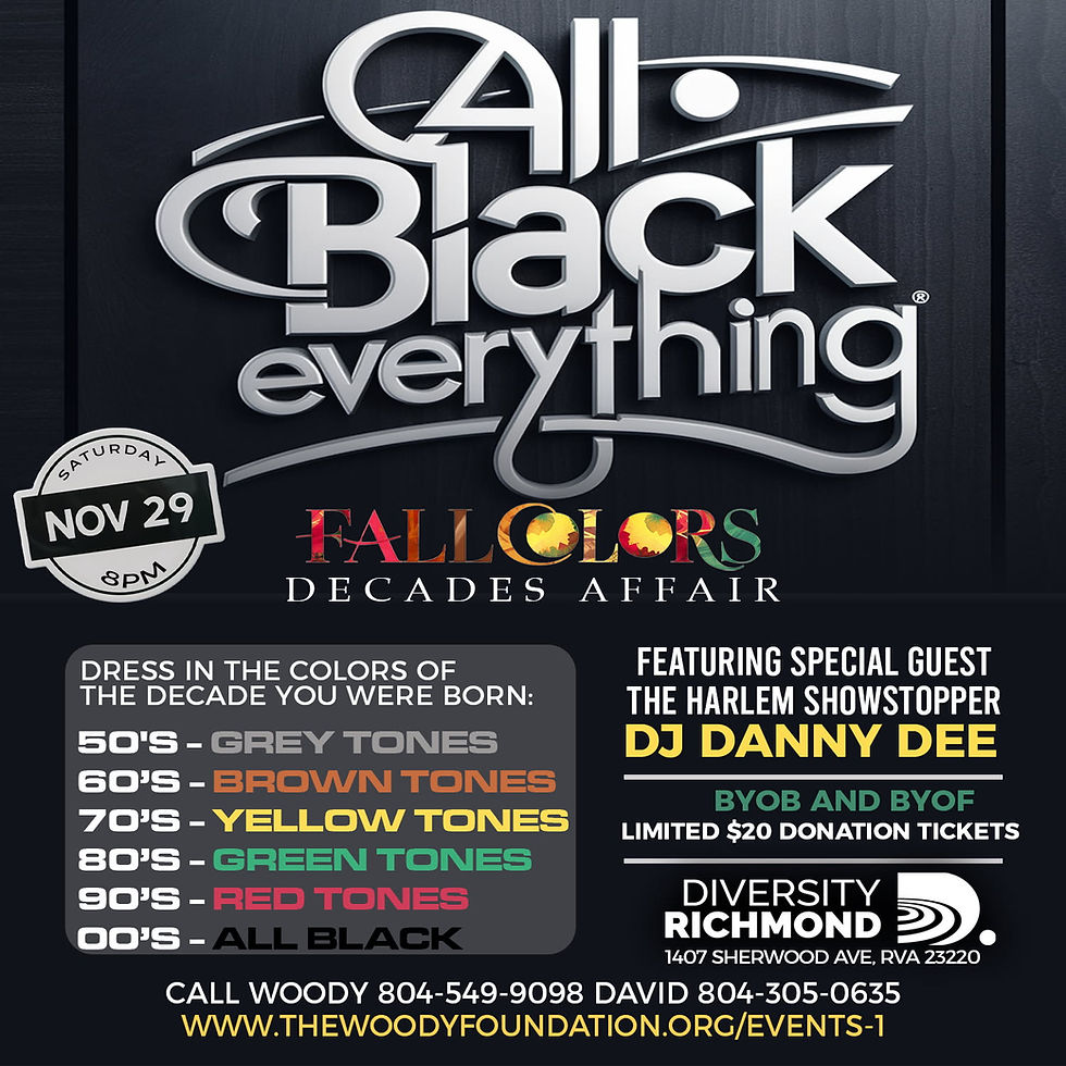All Black and Fall Colors Decades Affair