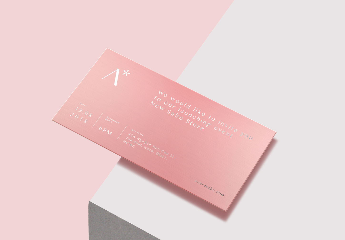 Sabe Accessories Brand Activation Invitation layout Design by Implici