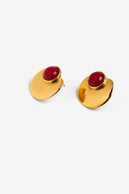 PENDIENTES BAMBO ROJOS