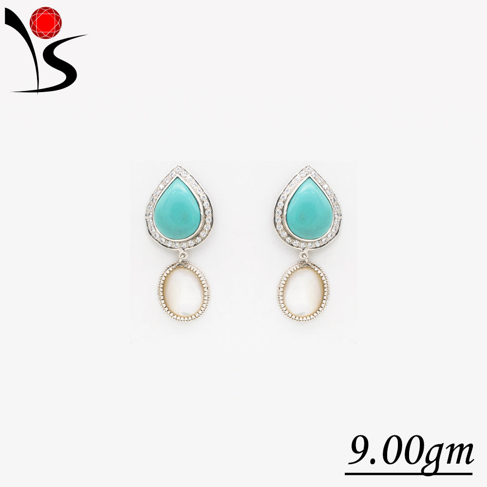 Turquoise Pearl Zircon Tops