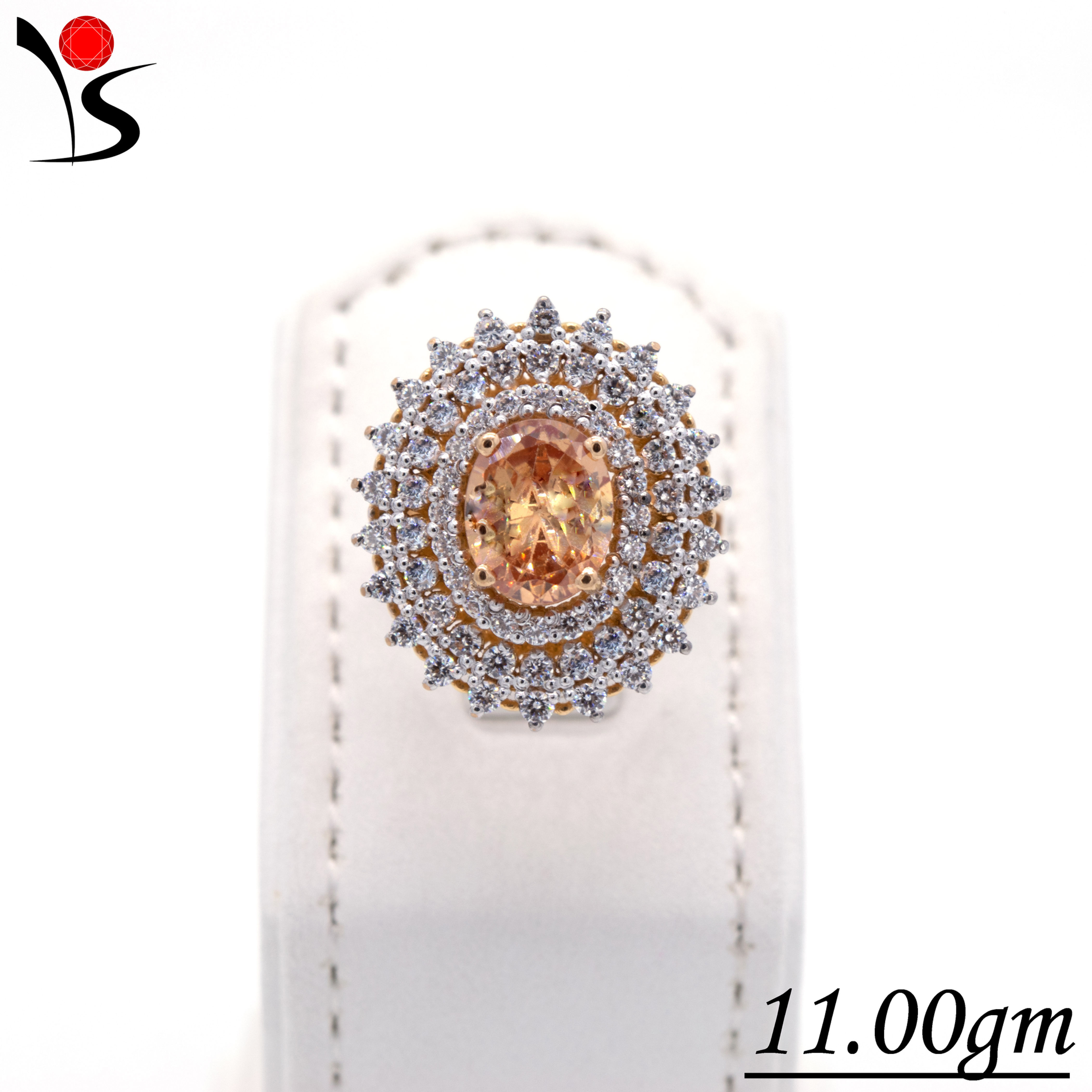 Citrine Zircon Ring