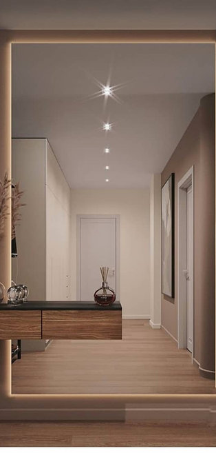 Miroir | 200x100 cm | 2 tiroirs | ambiance LED