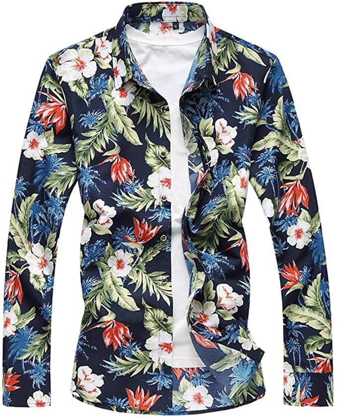 Miniature : Marque Blanc GCHCR-YOUTHUP Chemise Hommes Casual Style Hawaïenne