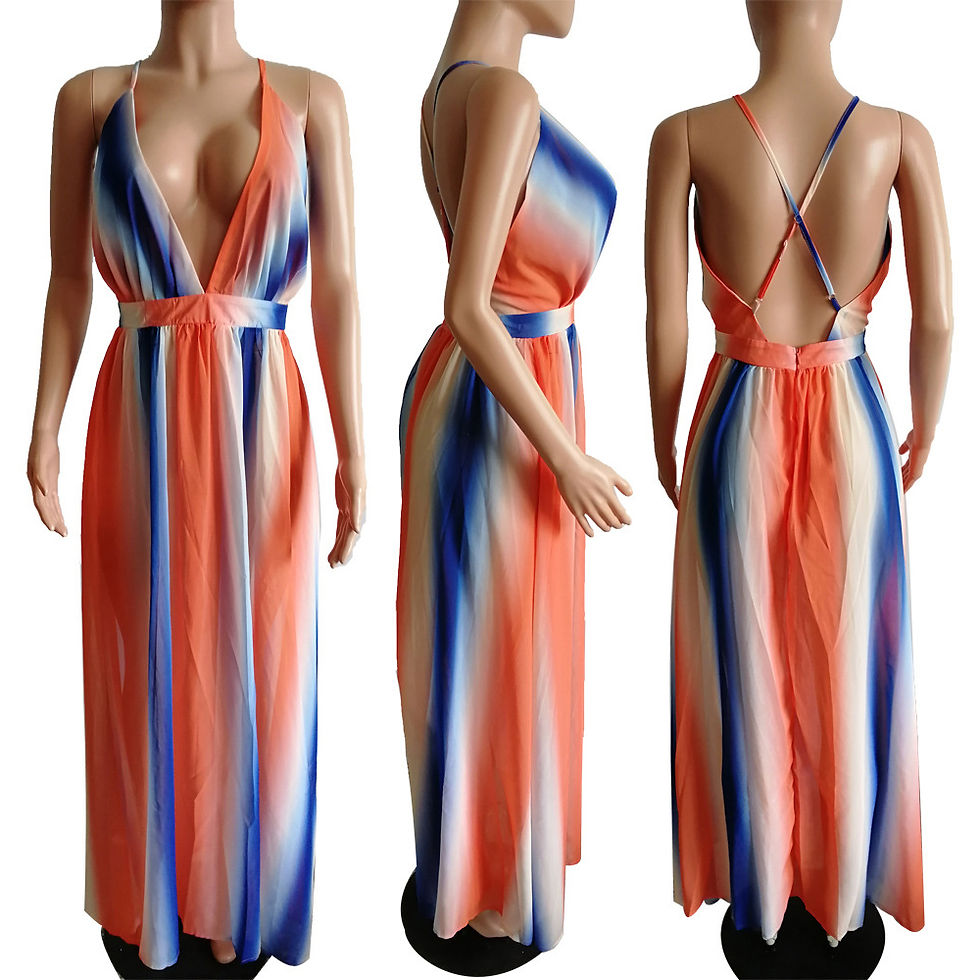 Thumbnail: YS8212 Women's Bohemian Maxi Dress