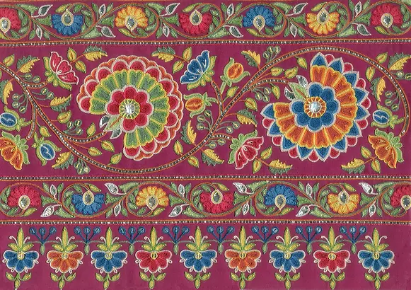 A_variety_of_floral_motifs_embroidered_with_miniature_chain_stitch._Textile_Courtesy_Asif_