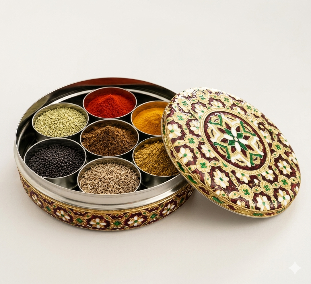 Meenakari Spice Box