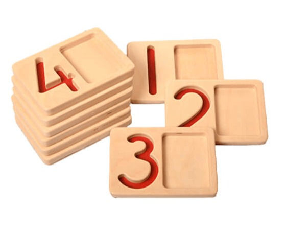 Thumbnail: Wooden Number Trays - Set of 9