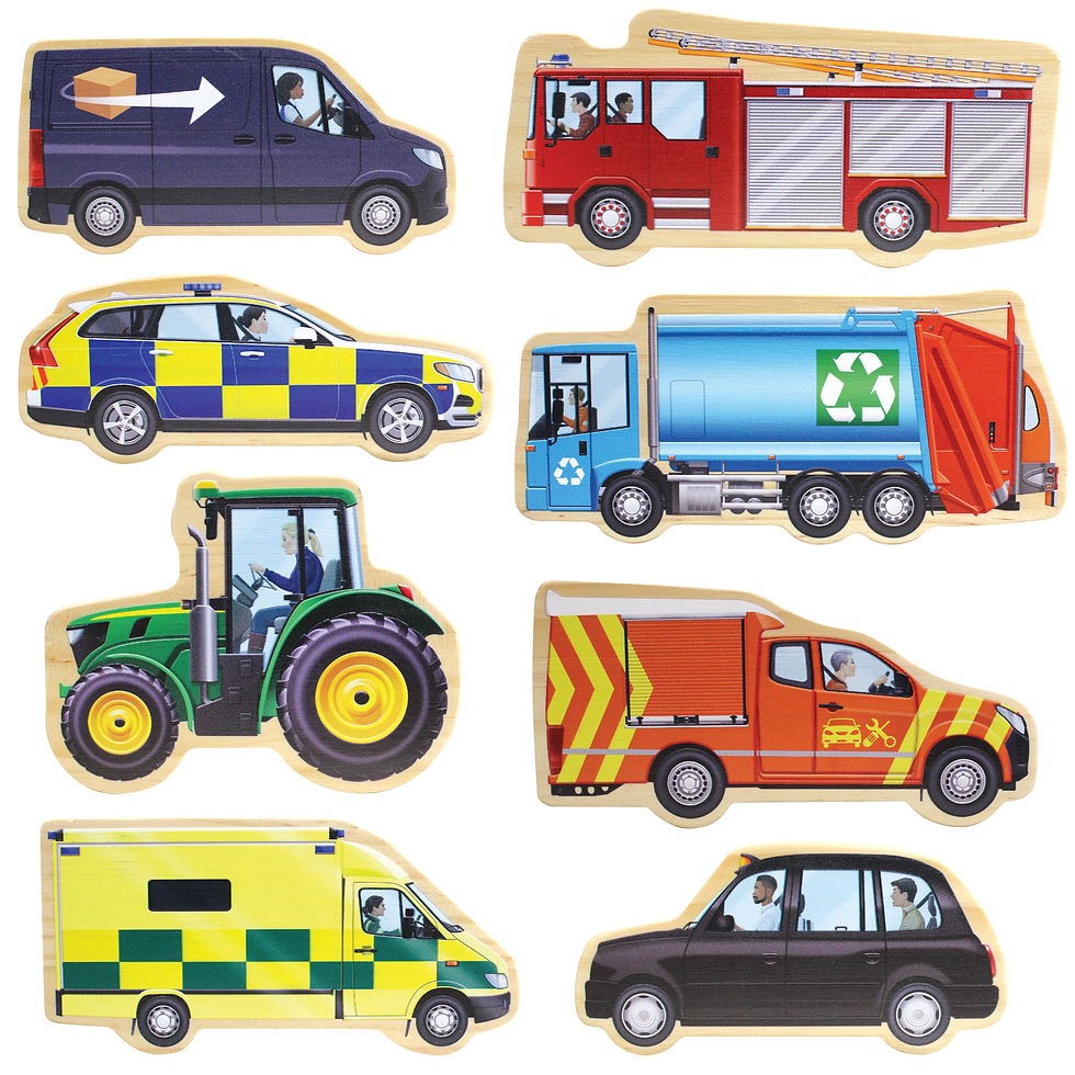 Thumbnail: Look Inside - Community Vehicles Wooden Playset