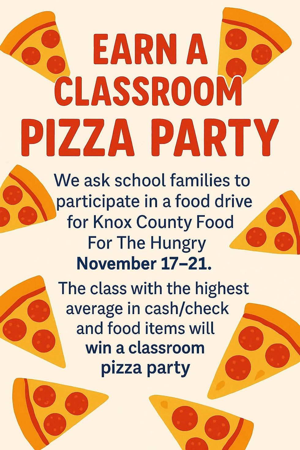 Earn a Classroom Pizza Party!