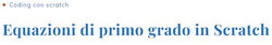 equazioni primo grado