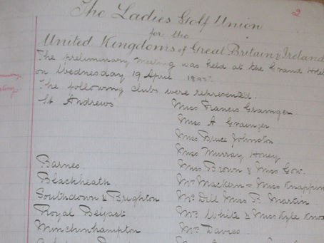 The Ladies Golf Union, 1893