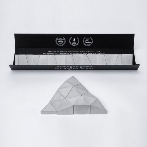 Logifaces ロジフェイス コンクリートパズル アッシュ Ash Logifaces Original Game (16 pcs) Ash - Concrete | Logifaces