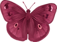 Dekoelement. Ein roter Schmetterling.