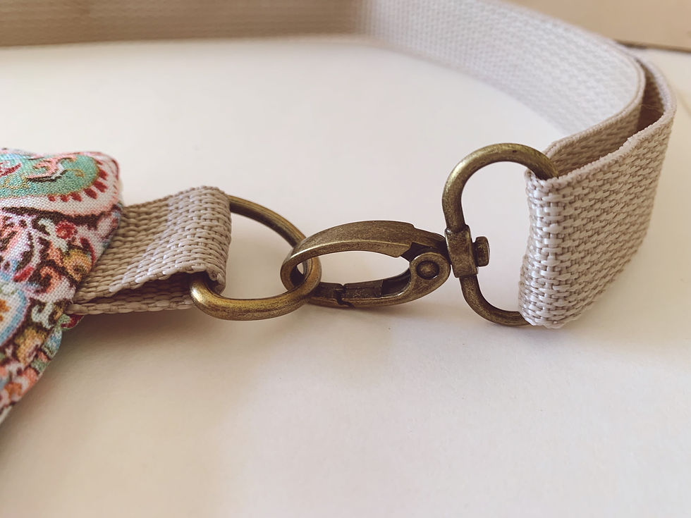 Thumbnail: Pink Paisley Floral Quilted Pocket Bag - Crossbody Bag Fanny Pack