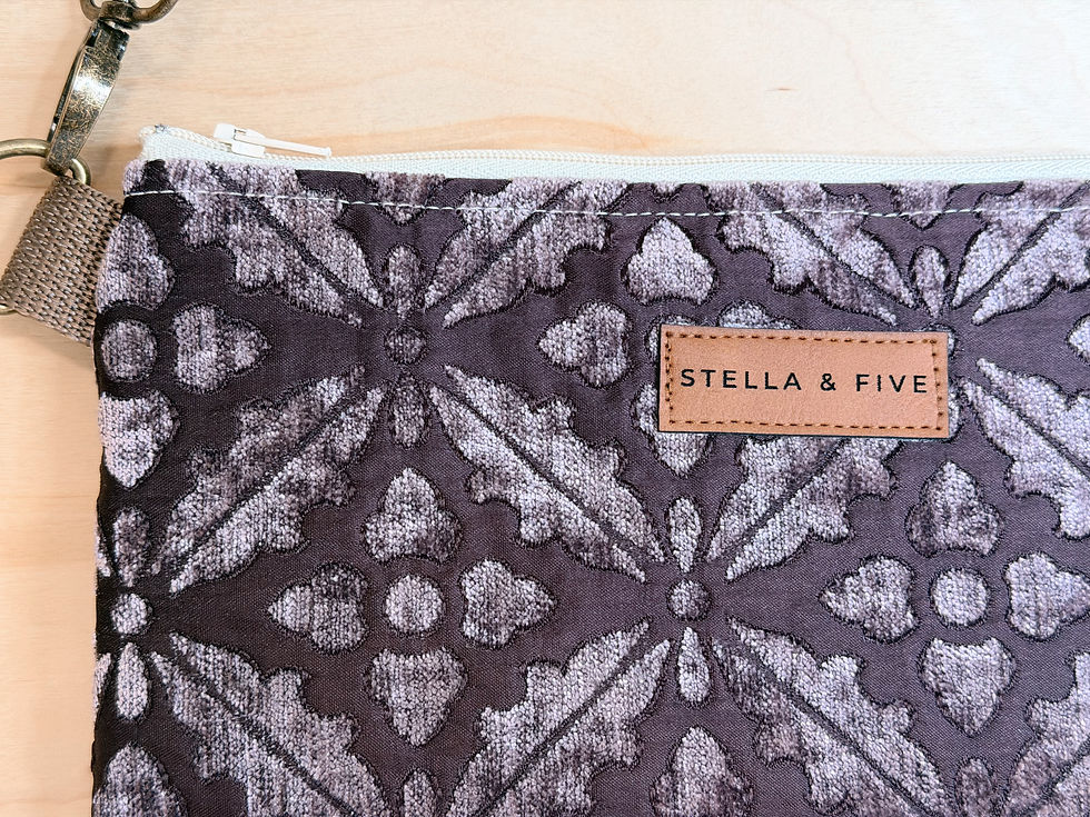 Thumbnail: Vintage Purple Velour Pocket Bag - Crossbody Bag Fanny pack