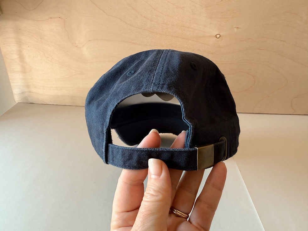 Thumbnail: Tattered Navy Daisy Hand Embroidered Hat