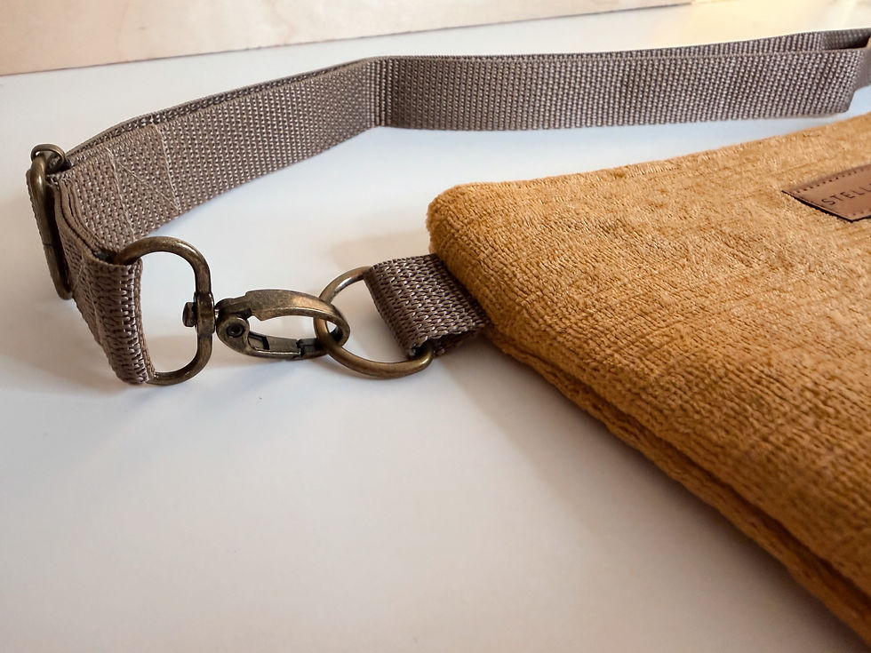 Thumbnail: Vintage Gold Velour  Pocket Bag - Crossbody Bag Fanny pack