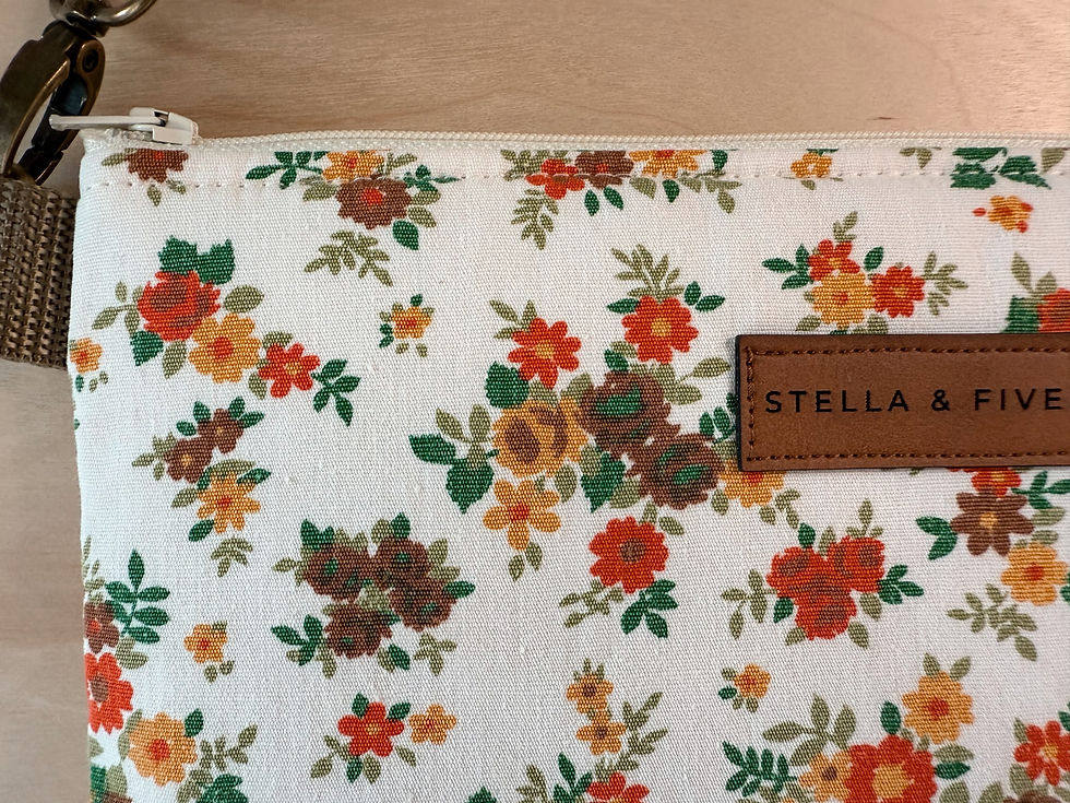 Thumbnail: Vintage Fall Tones Floral Pocket Bag  - Crossbody Bag Fanny