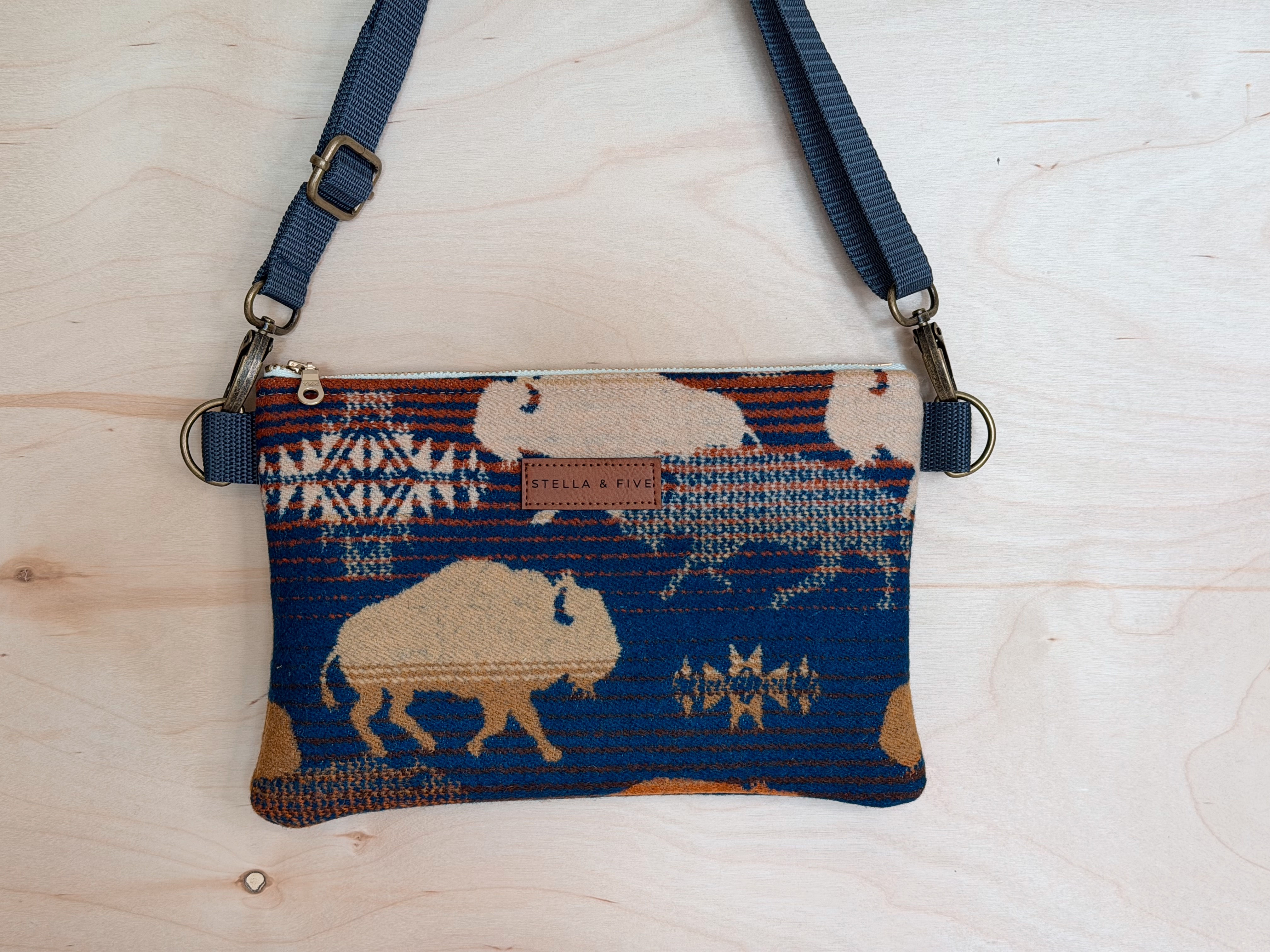 Land of the Buffalo Wool Pocket Bag - Crossbody Bag Fanny Pack