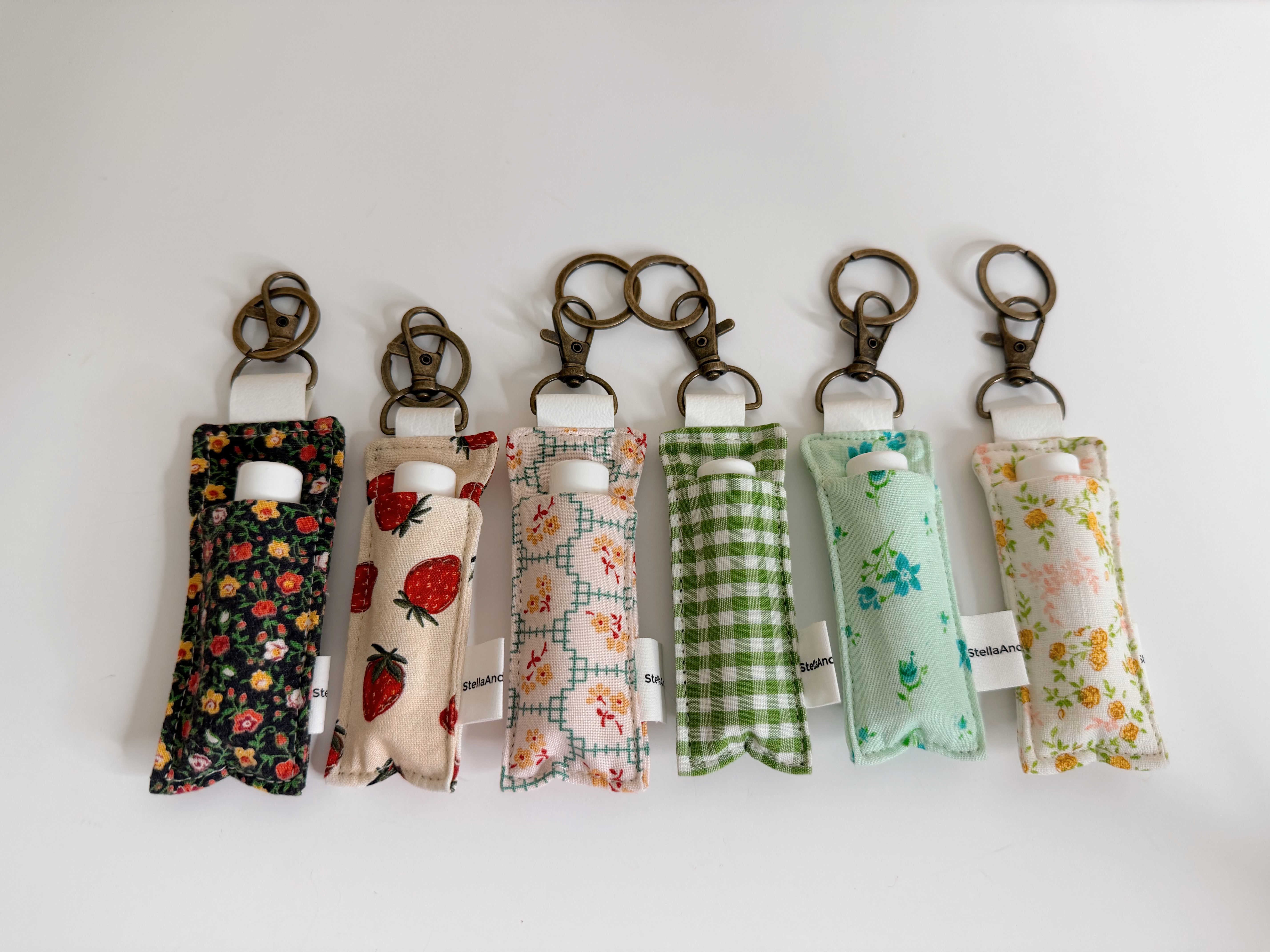 Chapstick Holder Keychain - green options