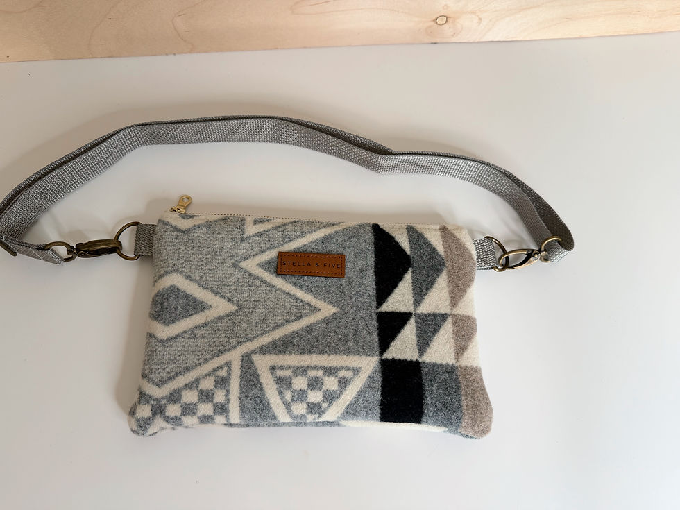 Thumbnail: Diamond Ridge Wool Pocket Bag - Crossbody Bag Fanny Pack