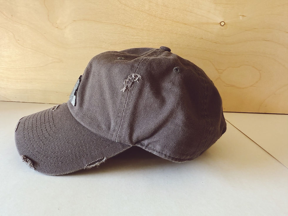 Thumbnail: Tattered Charcoal Grey Pendleton Wool Mountain Hand Embroidered Hat
