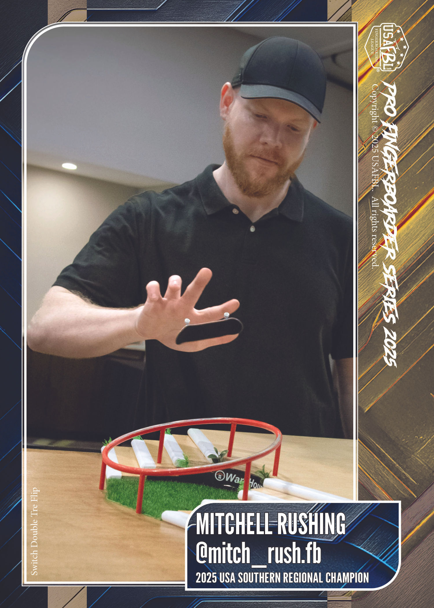 Mitch Rush 2025 USAFBL PRO FINGERBOARDING TRADING CARDS