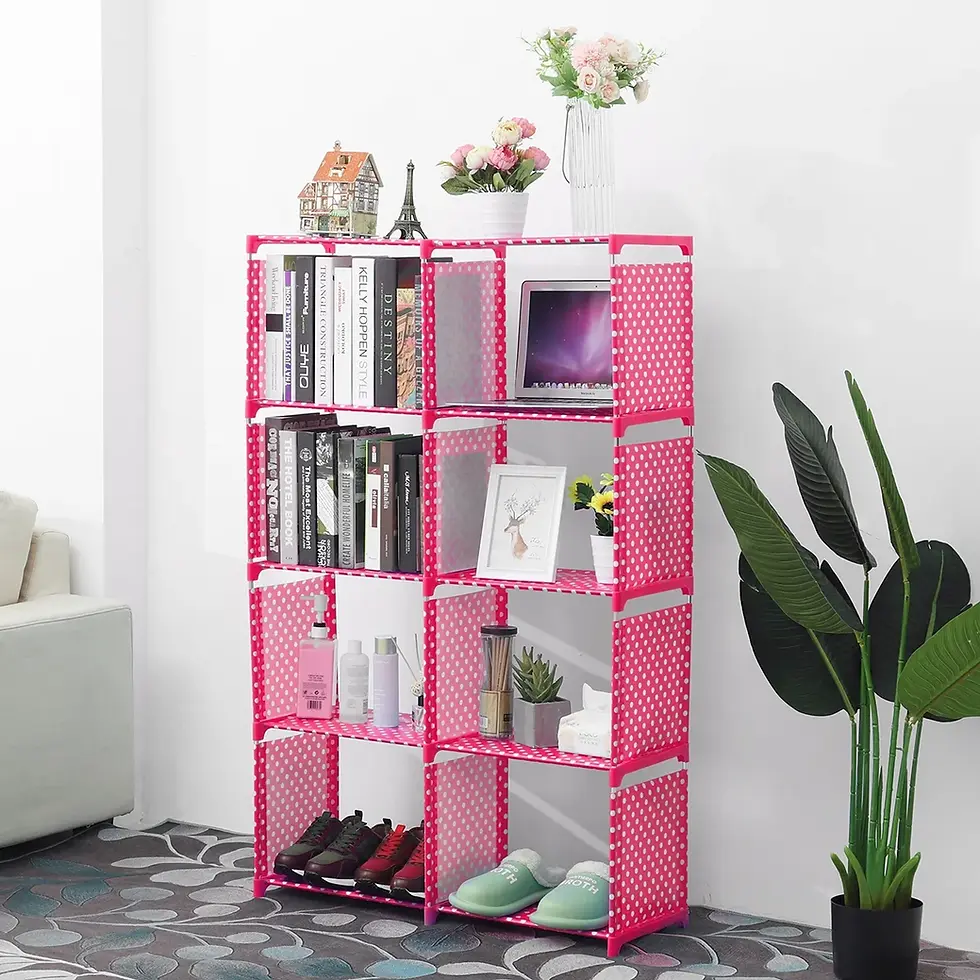 Thumbnail: Novafashion Portable 8-Cube Bookcase pink
