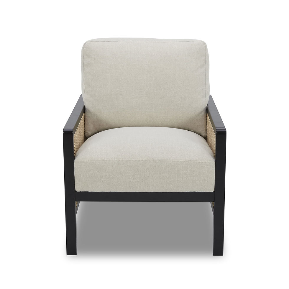 Thumbnail: Better Homes & Gardens Springwoof Cane Accent Chair , Charcoal