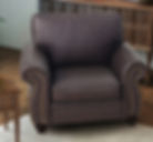 Thumbnail: 42" W Fabric Armchair with Solid Wood Legs