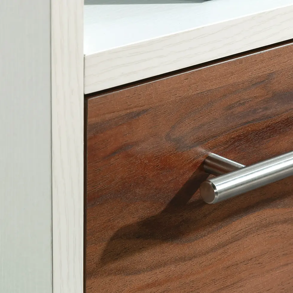 Thumbnail: Sauder Vista Key Double Ped Desk, Blaze Acacia Finish