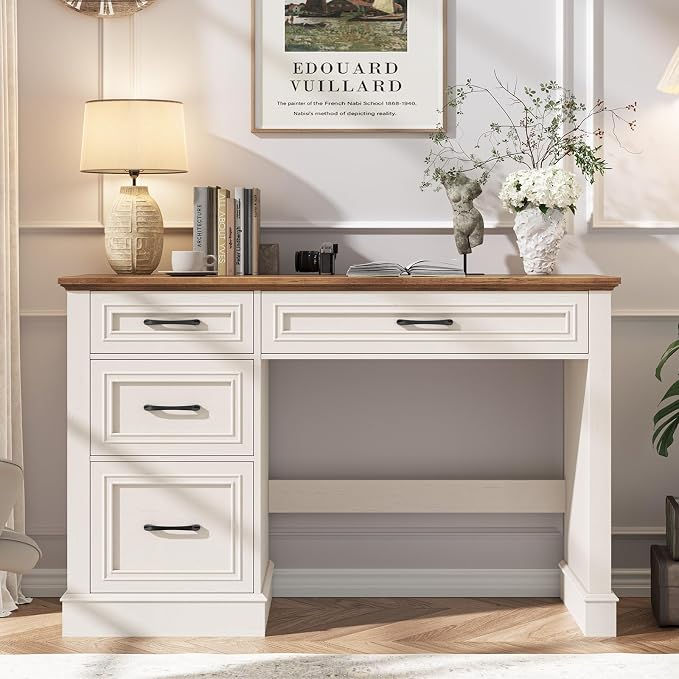 Halitaa Executive Desk 3 Drawer -White