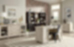 Thumbnail: Sauder Edge Water Computer Desk with Storage Drawers, Chalked Chestnut finish