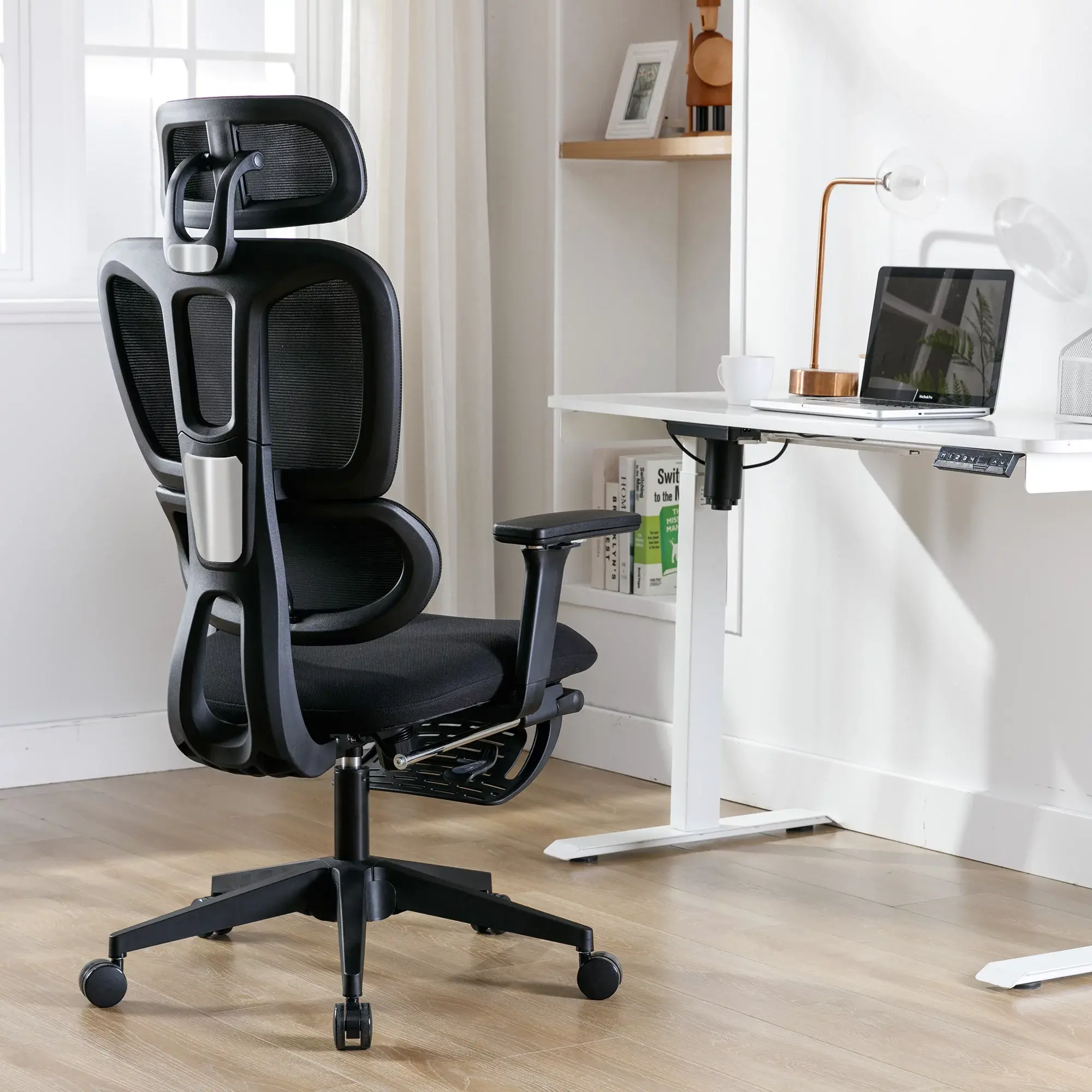 Hforesty Ergonomic Mesh Office Chair,  with 3D Lumbar Support, with headrest