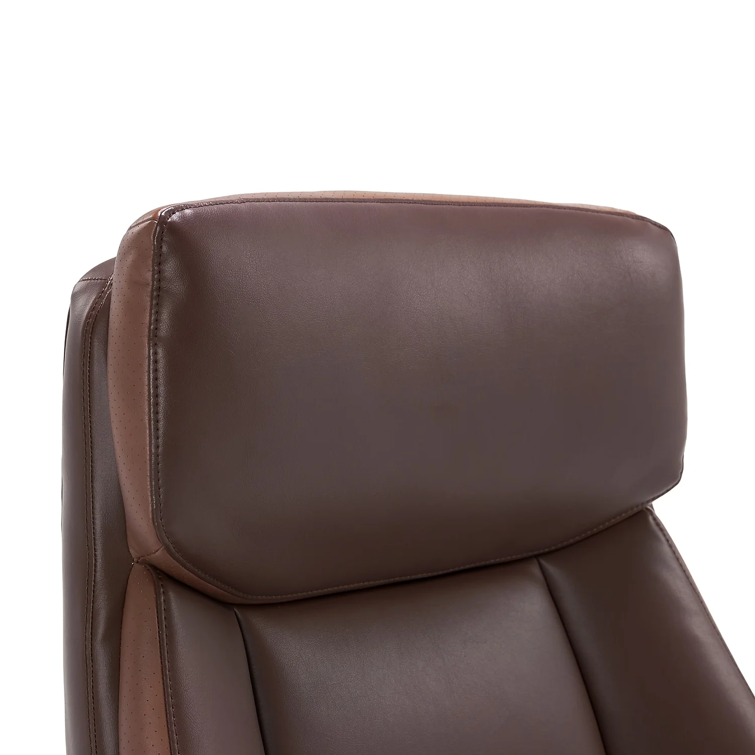 LaZBoy Alton Ergonomic Bonded Leather Swivel Executive Chair Brown