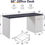 Thumbnail: JXQTLINGMU 60" Modern Executive Desk with Storage , Antique White