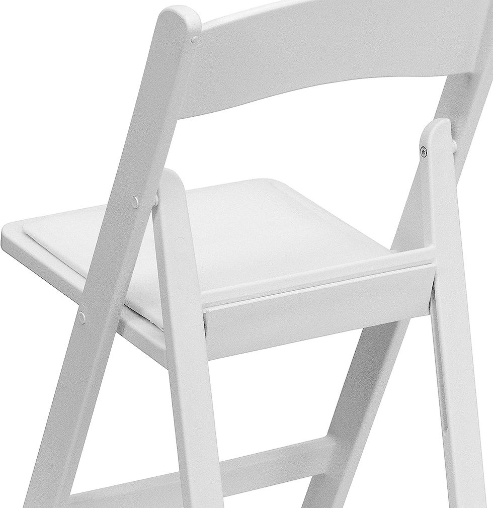 Thumbnail: EMMA + OLIVER  Indoor/Outdoor Resin Folding Chairs - White