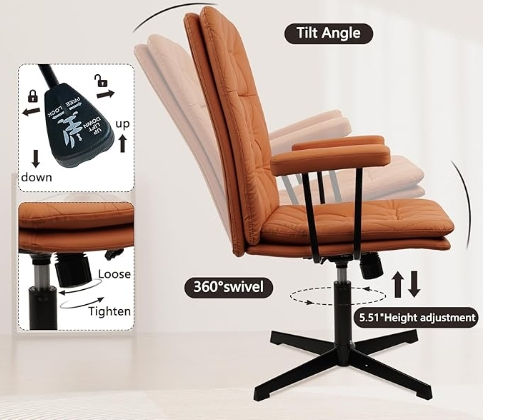 Thumbnail: CLATINA Office Chair No Wheels , Orange