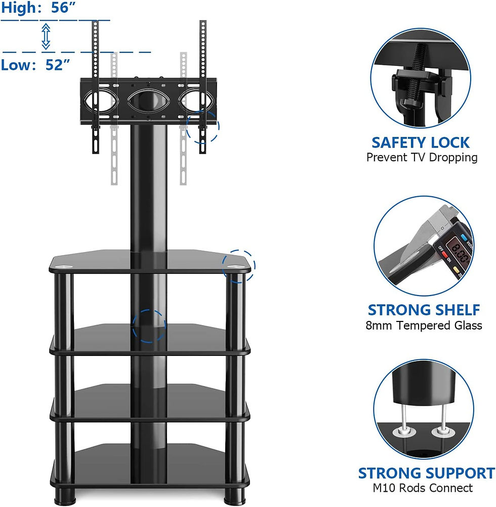 Thumbnail: Rfiver Swivel TV Mount Stand for 32"-70" Flat Screen, Slim Corner Entertainment