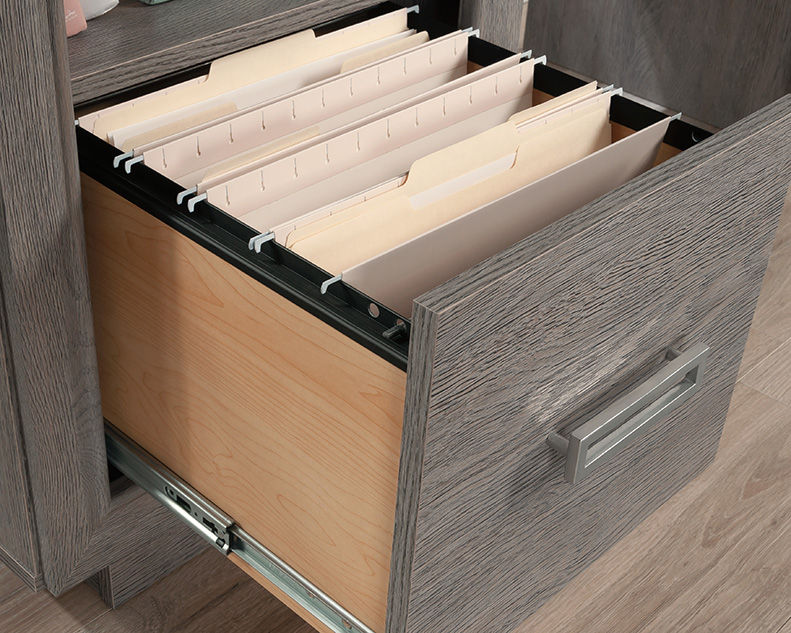 Thumbnail: Sauder Hayes Gordon Desk with Drawer , Ashen Oak Finish