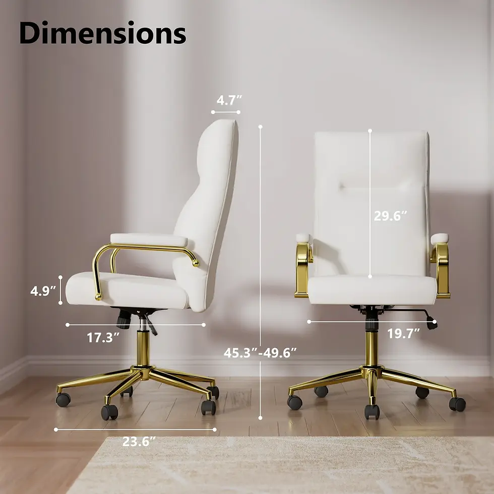 Thumbnail: Solfway Executive HighBack White and Gold Chair with Memory Foam