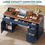 Thumbnail: Uforic 59" Farmhouse Executive Desk Office Desk  , Blue