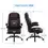 Thumbnail: Topeakmart Adjustable Faux Leather Office Chair with Flip-up Armrests, Brown