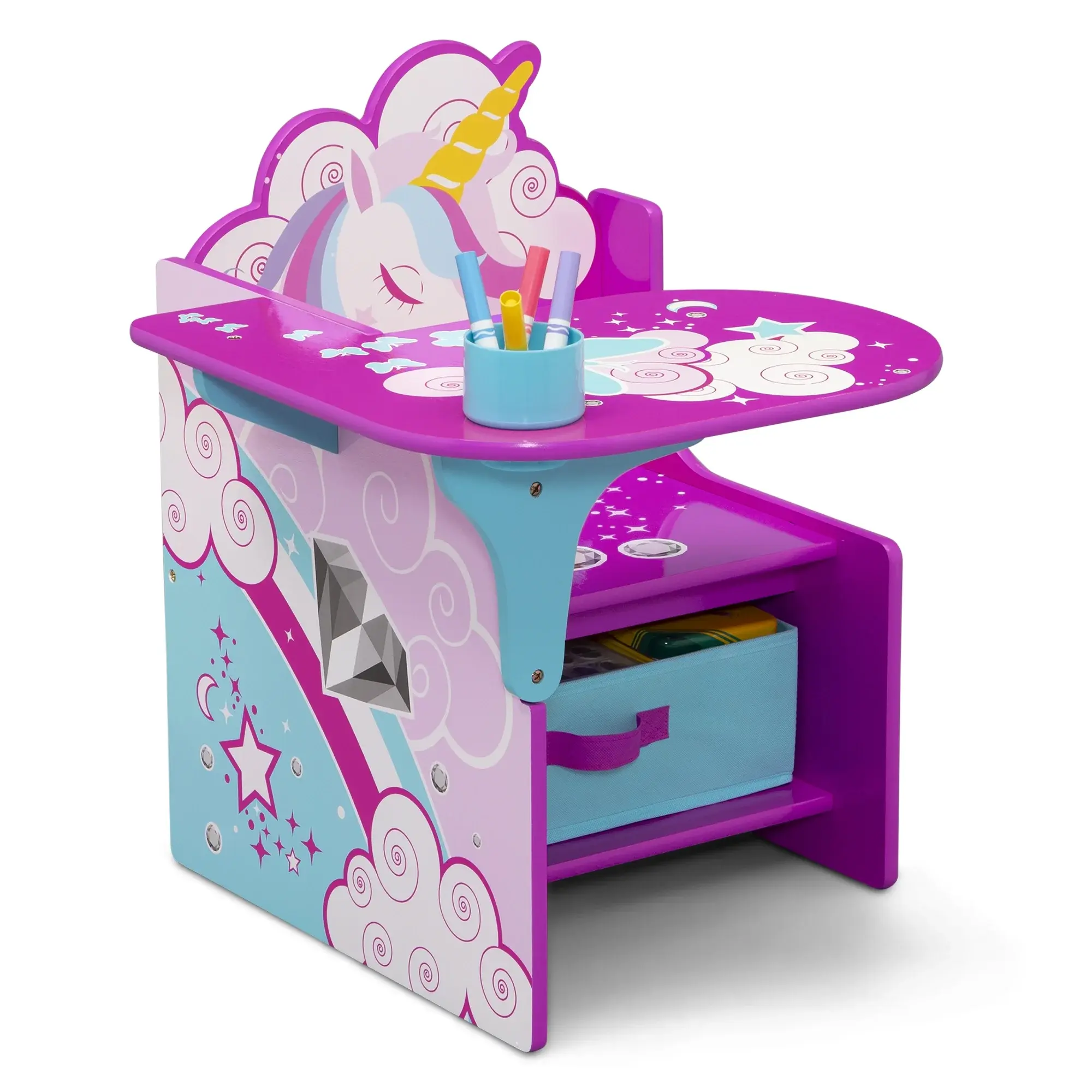 Delta Children Unicorn Chair Desk with Storage